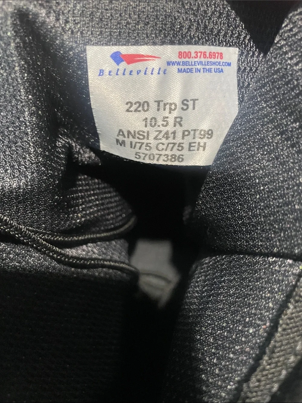Belleville | 220 Trp ST Steel Toe Duty Boots Black Leather Size 10.5 NWT